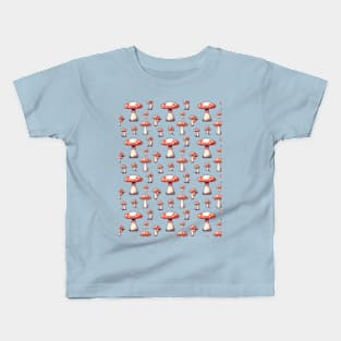 Mushroom Tiled Pattern 01 Kids T-Shirt